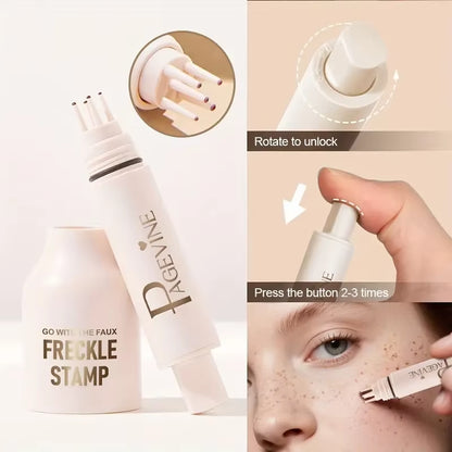 Transform Your Look with the 4-In-1 Natural Freckle Stamp Pen - Fast-Dry, Waterproof, and Effortlessly Create Beautiful Temporary Freckles!