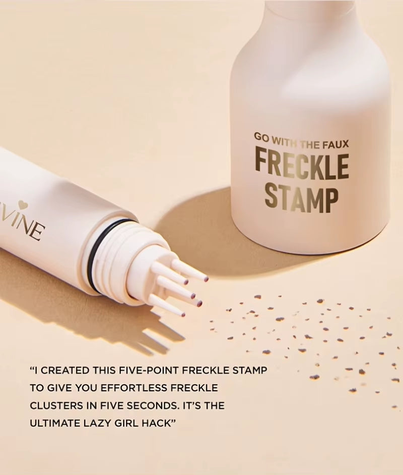 Transform Your Look with the 4-In-1 Natural Freckle Stamp Pen - Fast-Dry, Waterproof, and Effortlessly Create Beautiful Temporary Freckles!