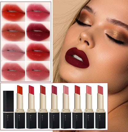 Revitalize Your Look with Our Non-Staining Red Lipstick and Liner Set - Perfect for Sensitive Skin!