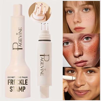 Transform Your Look with the 4-In-1 Natural Freckle Stamp Pen - Fast-Dry, Waterproof, and Effortlessly Create Beautiful Temporary Freckles!