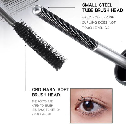 Waterproof 3D Lengthening Mascara Black Eyelash Extension Eye Lashs Brush Long-Wearing Silk Mascara Cosmetics Gift